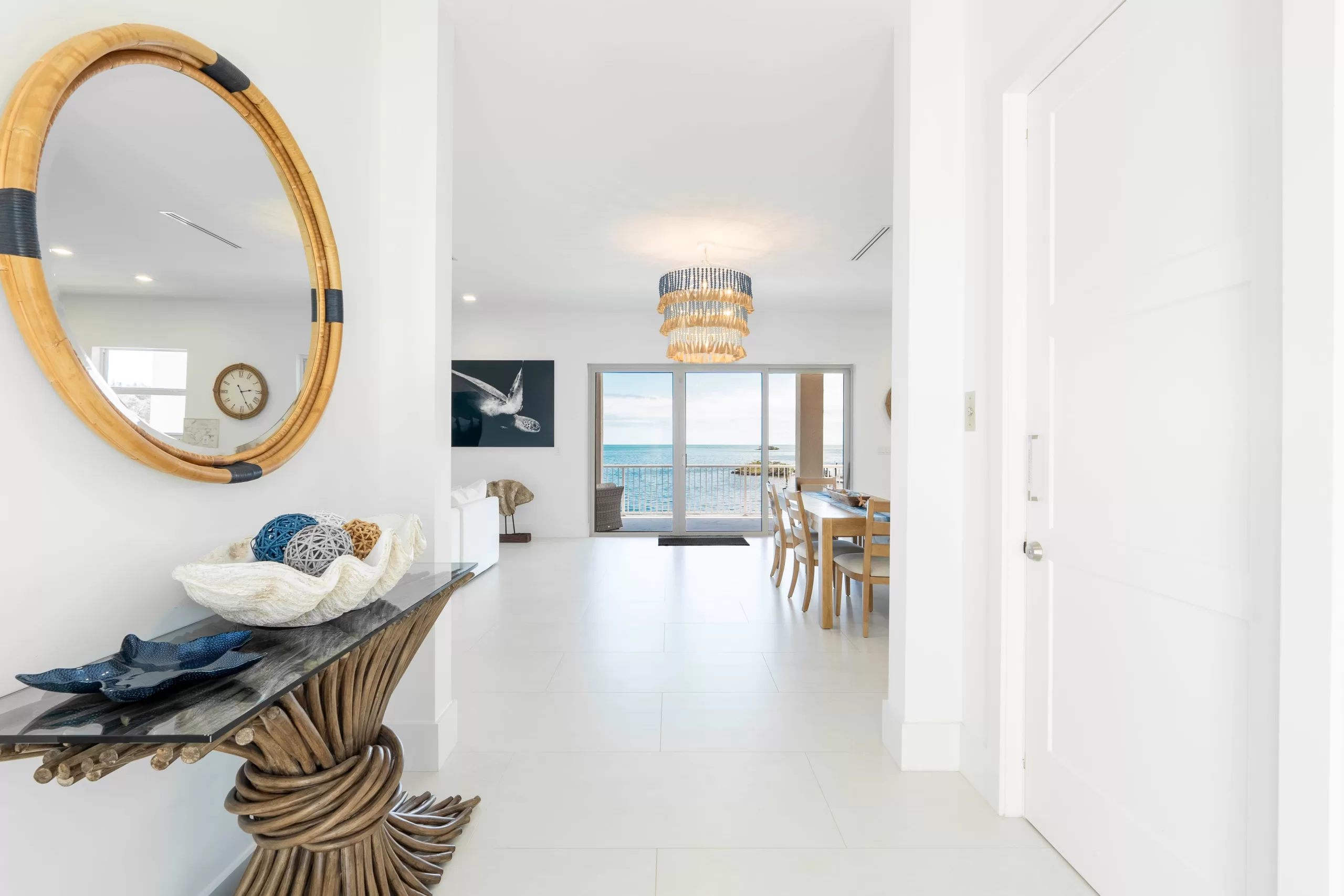Open living and dining area with water view, KMS real estate listing photography